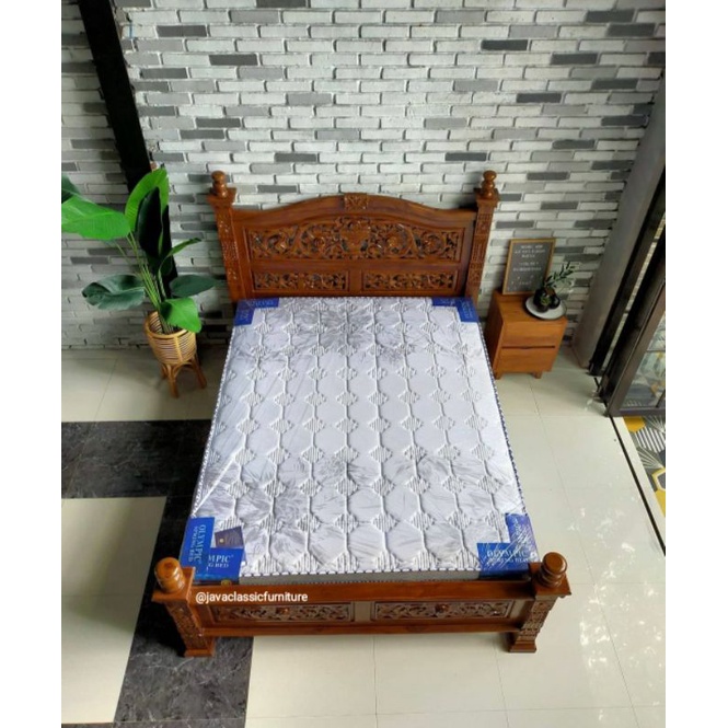 TEMPAT TIDUR DIPAN RAHWANA UKIR FULL UKIRAN RANJANG KAYU DIVAN JATI MINIMALIS KAKI TEBAL DAN KOKOH UNTUK KAMAR TIDUR ANAK BISA CUSTOM NO 1 2 3 UKURAN 120 160 180 JEPARA-3