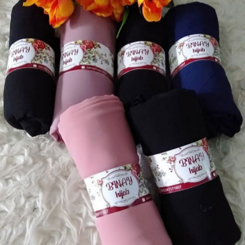 Pasmina ceruty babydoll jahit tepi 75x175