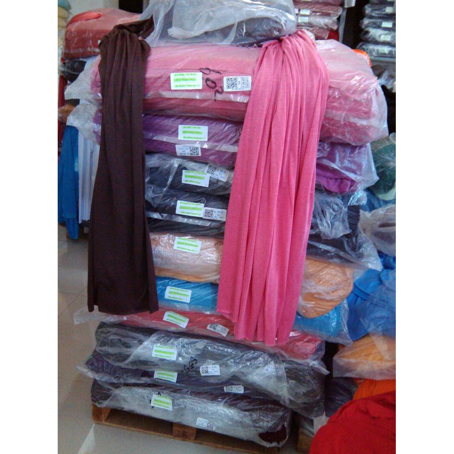 Promo Bahan Kain Kaos Rayon Warna Polos