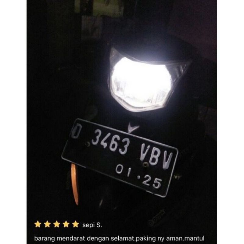 Lampu LED Utama Depan 2Led AC DC Motor Bebek dan Matic Soket H6 Led 2 Sisi PnP Putih
