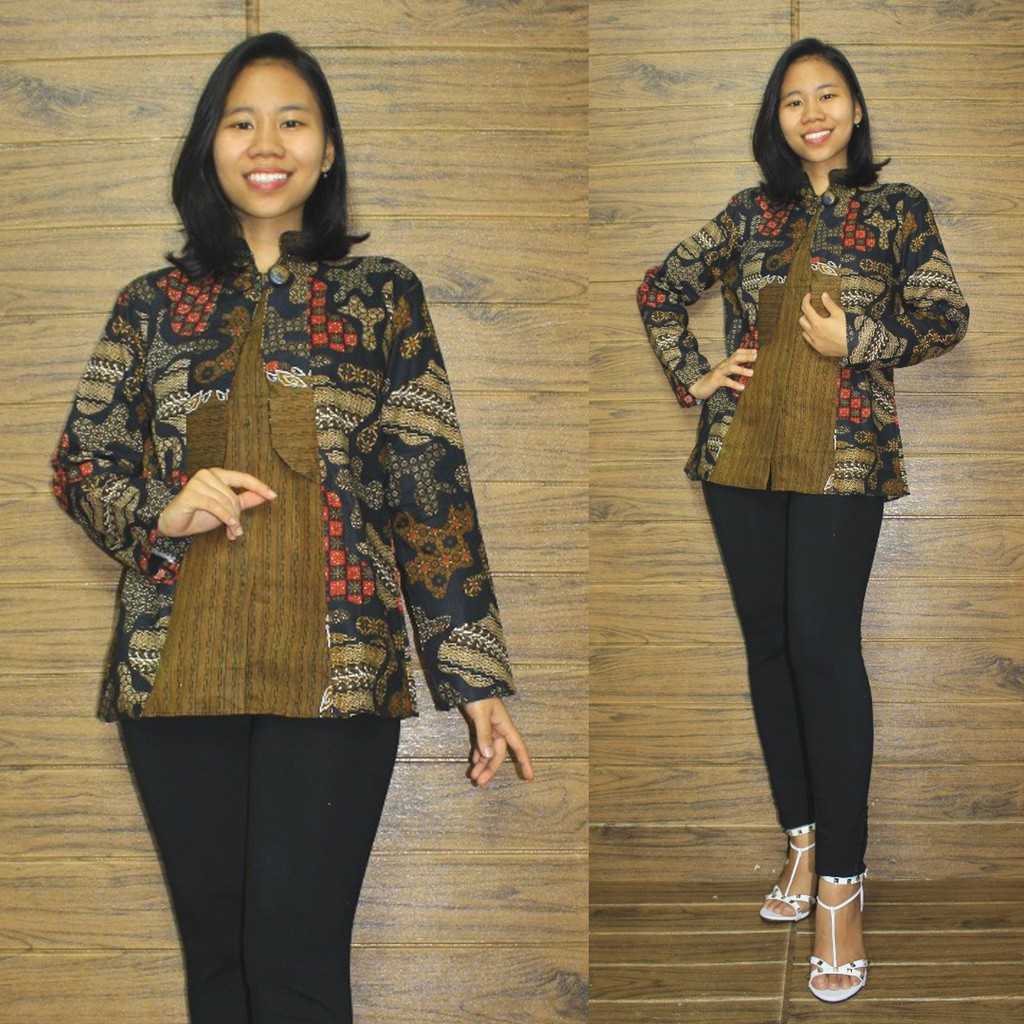 SB Collection Atasan Varissa Batik Wanita Coklat