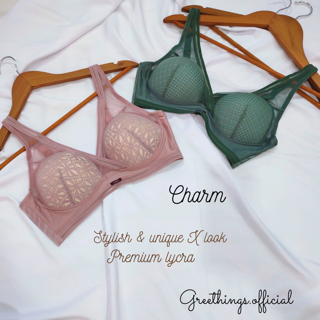 Milari | Cross Bra Lycra | Greethings - Charm Bra (SATUAN & GROSIR) / Wireless / Lycra