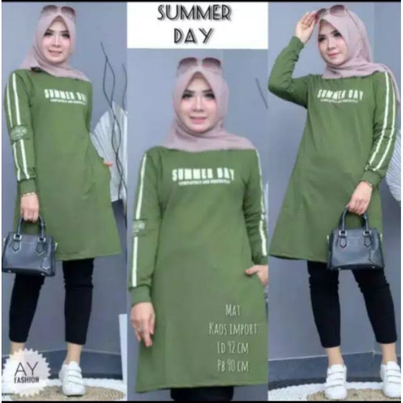 TUNIK KAOS BABYTERRY IMPORT TERBARU..ATASAN MUSLIM WANITA..TUNIK WANITA MURAH