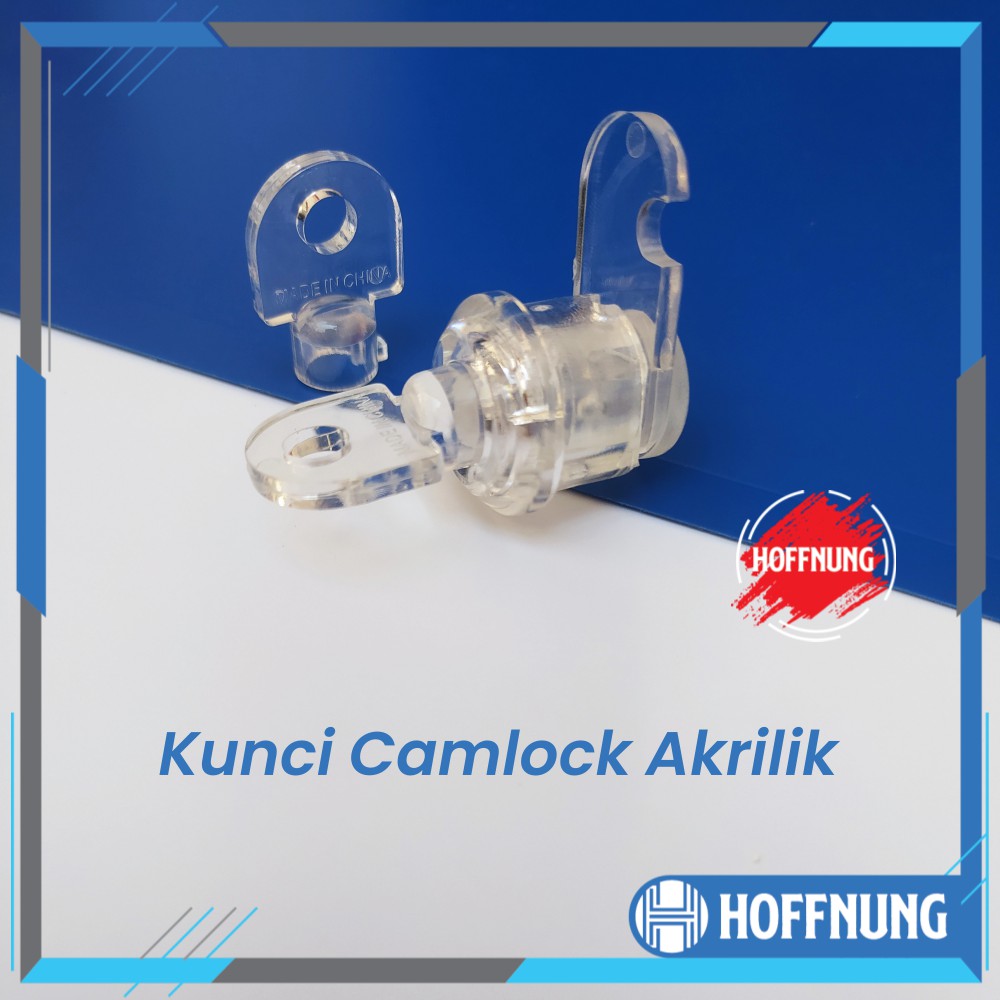 Kunci Transparan Akrilik Camlock Acrylic Gembok Bening Lock Acrylic Overpal Latch Box