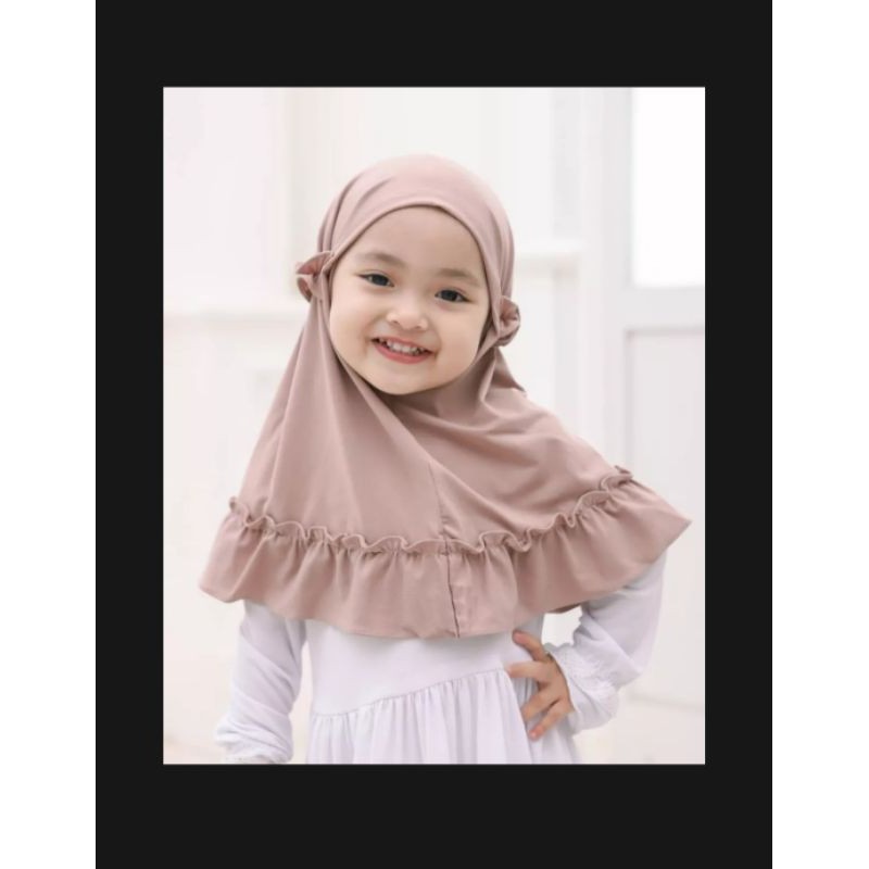 (TERLARIS) Jilbab Carla Anak Bayi Usia 0 - 3 Tahun |Hijab Tk Baby Perempuan Newborn Lucu 6 Sampai 1 Thn |Kerudung Sekolah Lembut Sd  Terbaru 2 – 12 Bln Premium