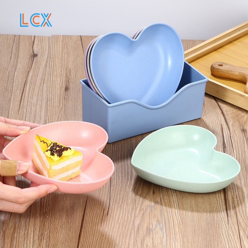 LCX Piring Makan Saji | Berbentuk Hati Plate Piring Saji | Ramah Lingkungan | Biodegradable VS-85