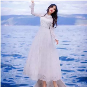 Gaun Pengantin model baru Elegan Slim fit transparan