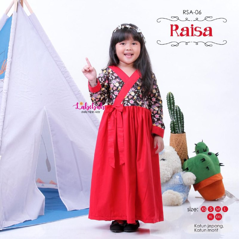Gamis Anak Murah Set Hijab RAISA LABEBAH