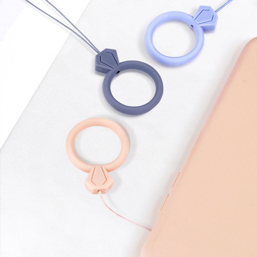 TOP Accessories Silicone Ring Soft Rubber Keys Phones Strap Mobile Phone Lanyard Anti-lost Universal Shatter-resistant Keycord Pendant Ring Strap/Multicolor