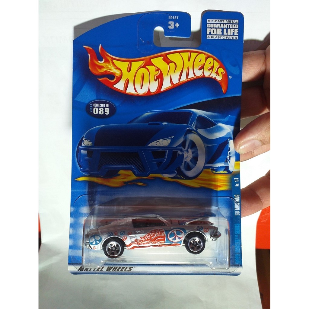 HOT WHEELS MUSTANG 1968 SILVER MERAH BIRU