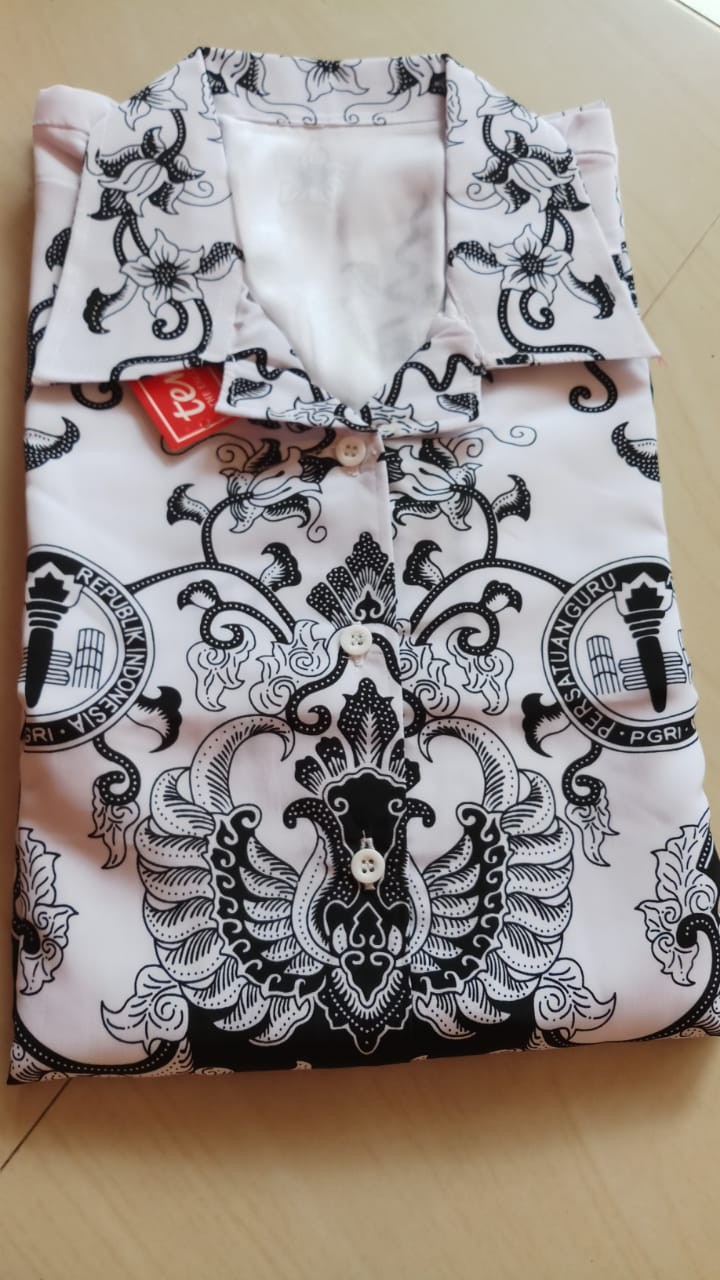 Kemeja Batik Pgri Wanita Berfuring Bahan Polyster By Tensa Yes