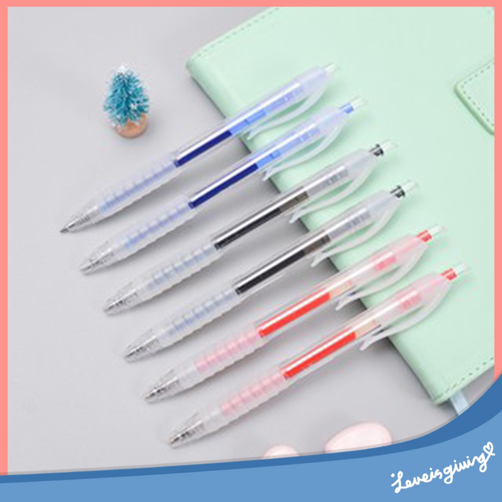 Air cushion anti-fatigue gel pen 0.5mm press blue and black signature pen Gel Pen Pulpen 0.5 mm