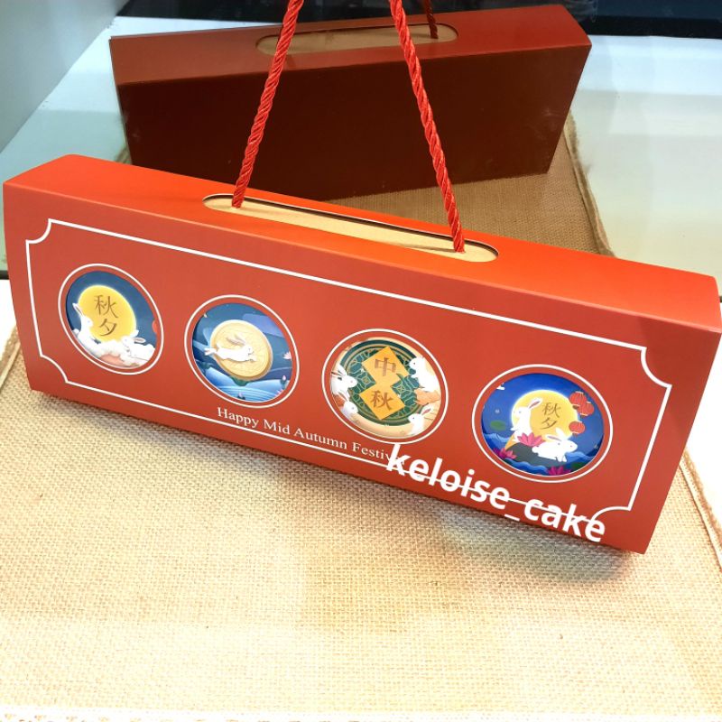

(HARGA ISI 5 PCS/@ 14 000) MOONCAKE UKR 33,5 CM X 5,5 CM x 12 CM