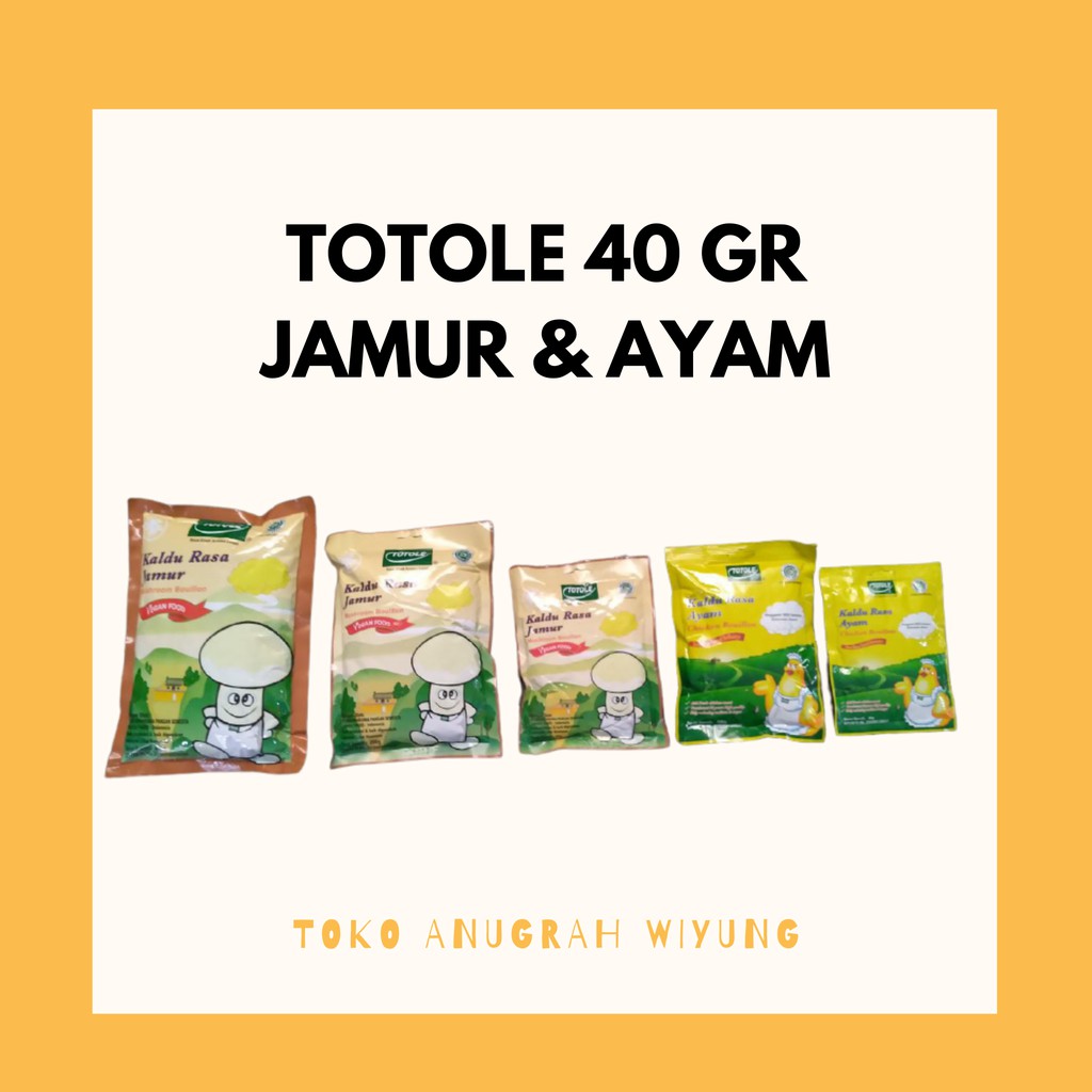 

Totole kaldu jamur dan ayam 40 gr