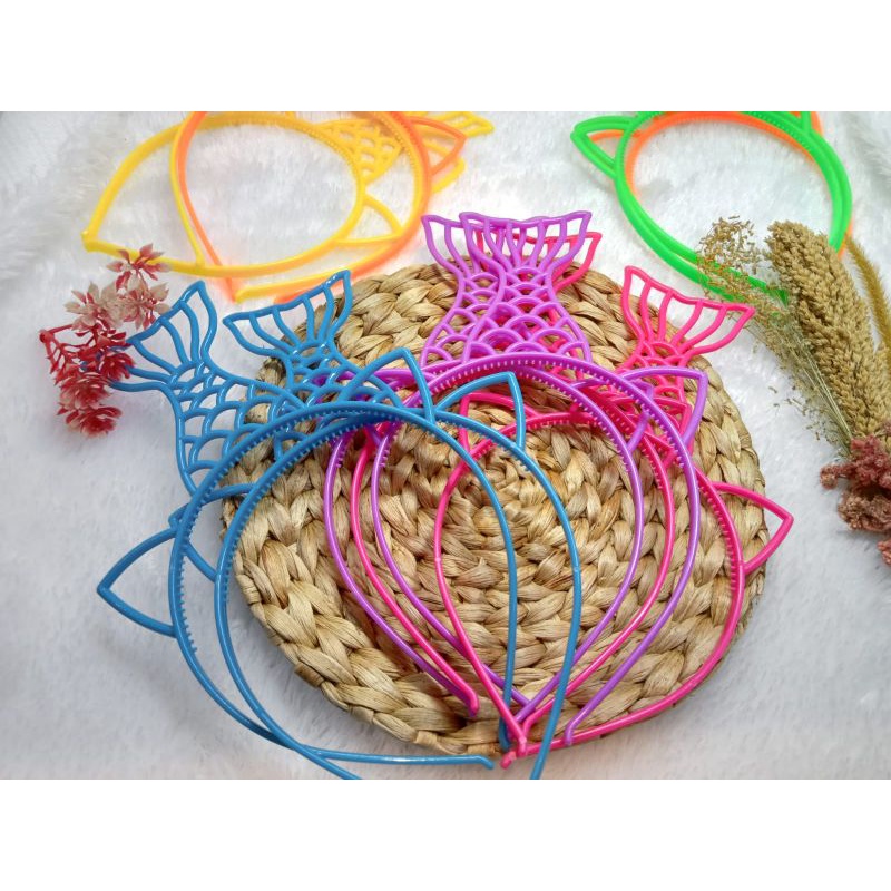 Bando anak/ Bandana anak motif Mermaid warna random harga/psc