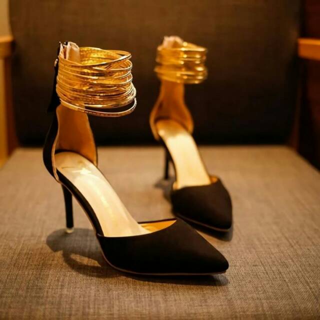 JKTSH007  Sepatu Heels Strap Elegan Import 9CM / fashion import korea / grosir sepatu korea
