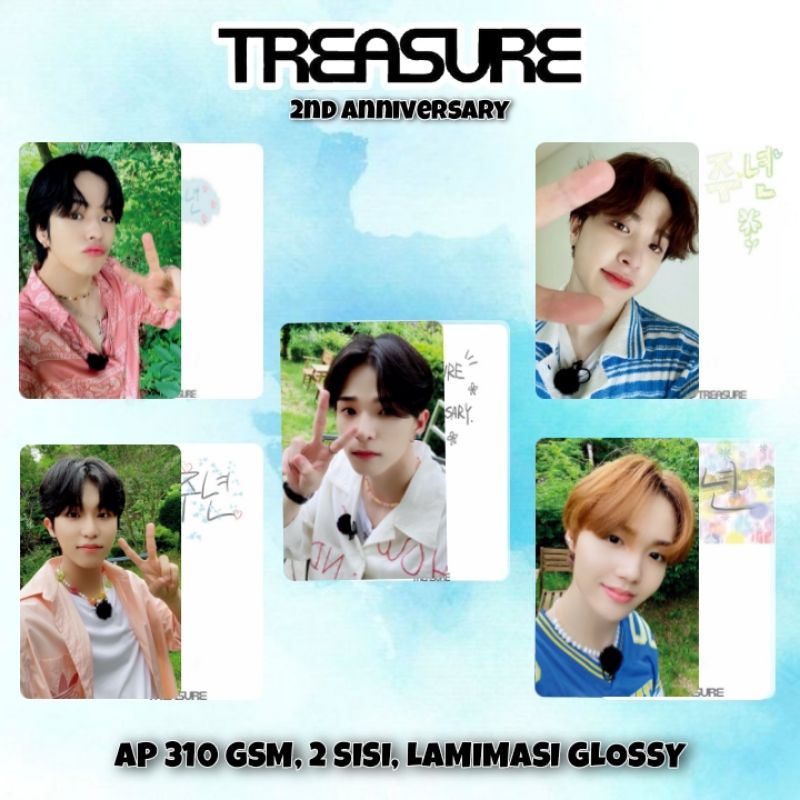 Photocard Treasure 2nd Anniversary Unofficial (BACA DESKRIPSI)