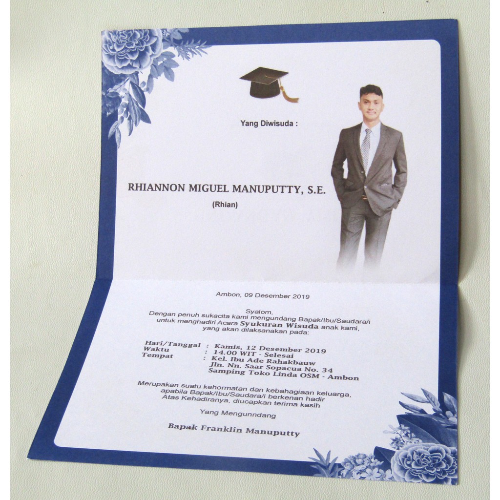 Undangan Wisuda Tema Raya 345 Shopee Indonesia
