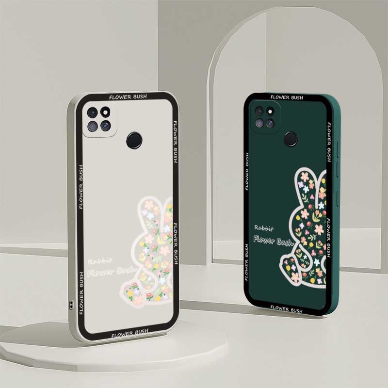 Soft Case Silikon Motif Kelinci Dengan Lanyard Untuk OPPO A17 A57 2022 Reno 8T 4G A15 A16 A16K A54 A53 A12 A5S A7 A3S A11k A31 A52 A92 A94 A93 A37 F9 A1K Reno 7 6f 4F