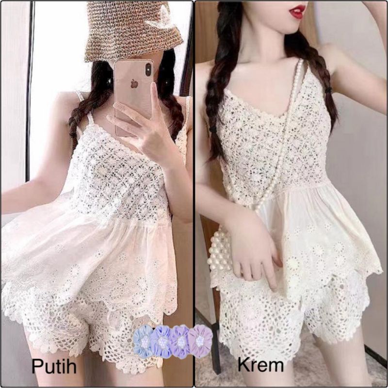 BLOUSE KATUN KOMBI RENDA IMPORT