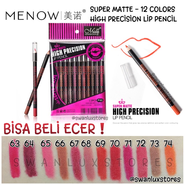 PROMO BUY 3 FREE 1~[ECER] ORIGINAL MENOW SUPER MATTE HIGH