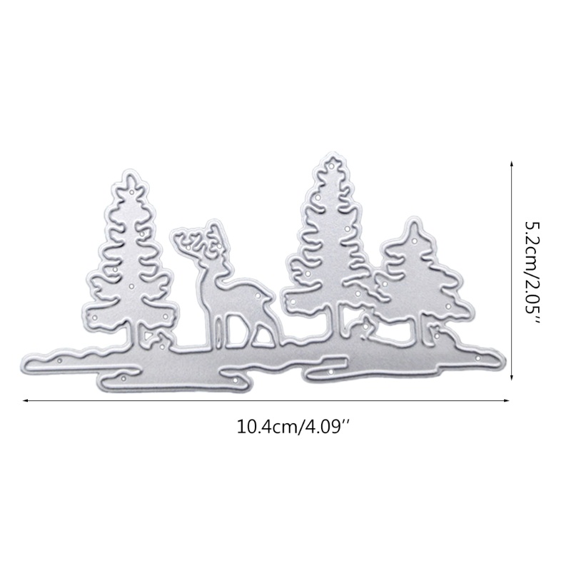 Cetakan Stensil Cutting Dies Motif Rusa Natal Bahan Metal Untuk Scrapbook Craft DIY