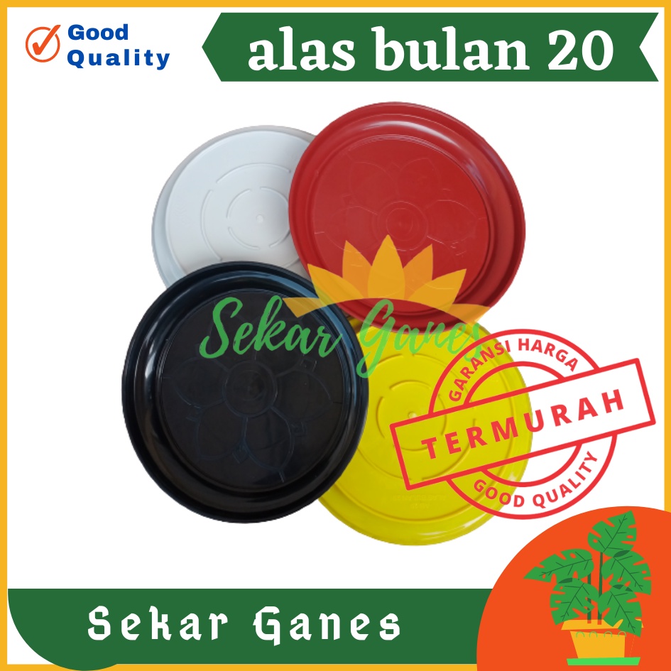 Tatakan Pot Alas Bulan 20 Putih Hijau Kuning Hitam Tatakan Alas Kembang Pot Tawon Tirus Putih 25 24 21 20