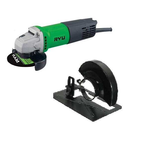 PAKET Ryu Gerinda tangan 4 inch RSG 100-3 PLUS Dudukan Gerinda Tangan Stand Holder + Cover Gurinda