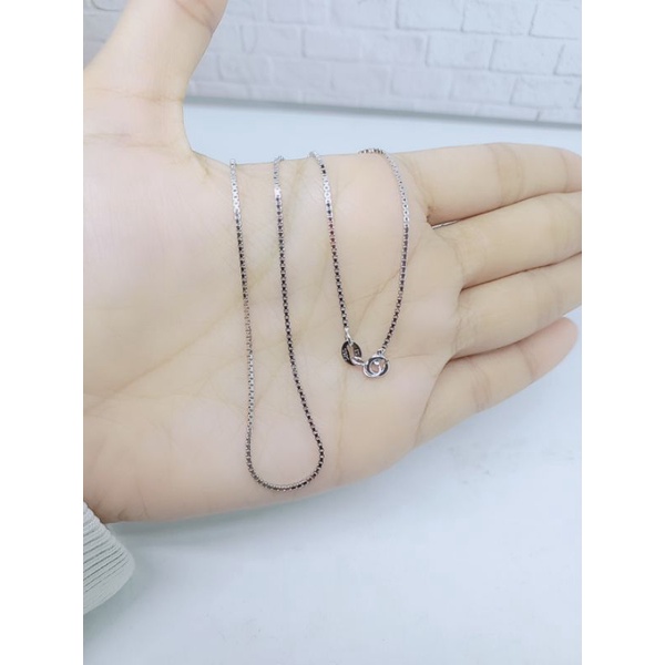 KALUNG ITALI KACA + LIONTIN SOLITAIRE(DESY) MP + TUSUK MP (MODEL GERAK) /KALUNG PERAK ASLI SILVER 925 LAPIS EMAS/ KALUNG FASHION WANITA TERBARU