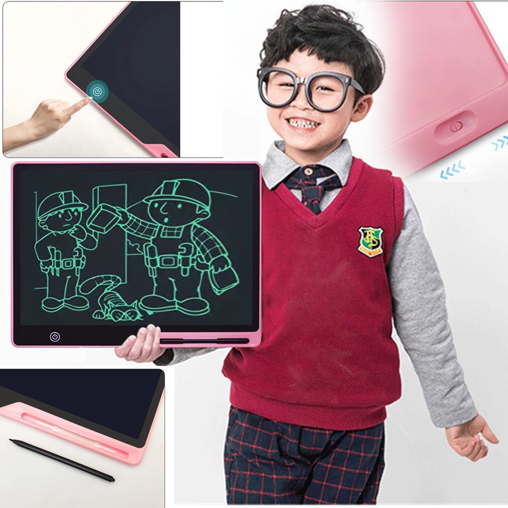 Papan Tulis Untuk Gambar Hapus Tulis Anak LCD LED 16 Inch With Stylus Pen / LCD DRAWING