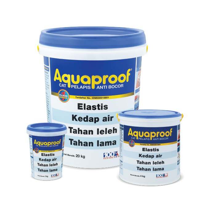 AQUAPROOF CAT PELAPIS ANTI BOCOR 1KG/ CAT WATERPROOFING / WATERPOOF / AQUA PROOF PAIL