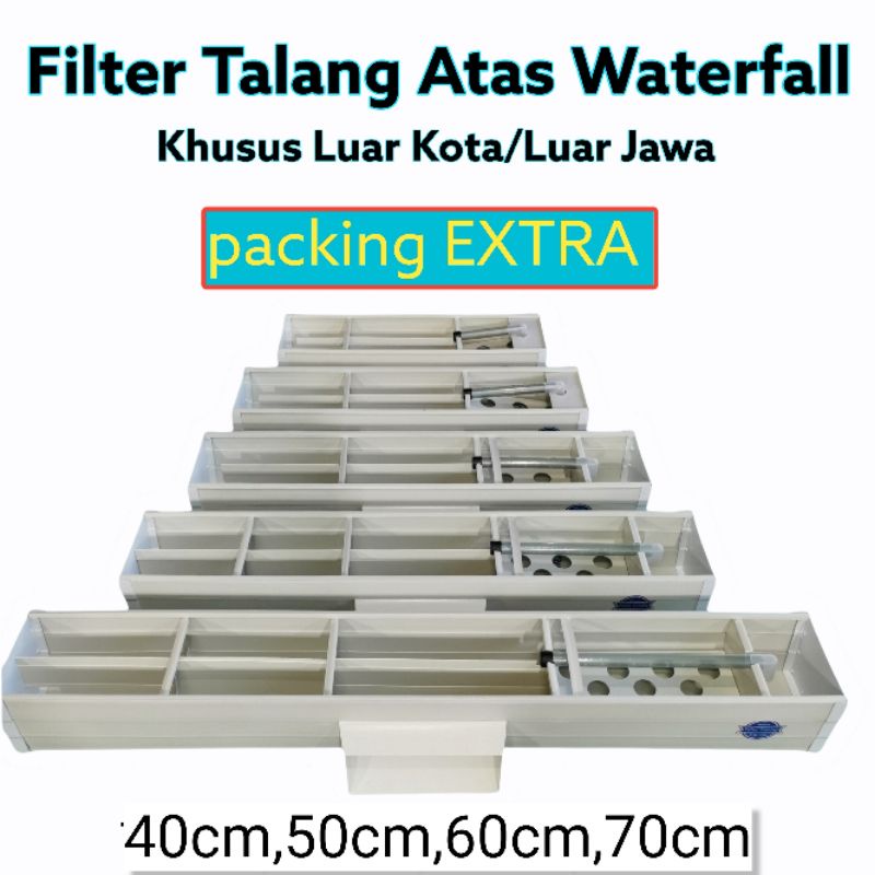 Filter Talang Waterfall / Talang Filter 40-70cm / Top Filter Talang Aquarium / Box Filter Aquarium