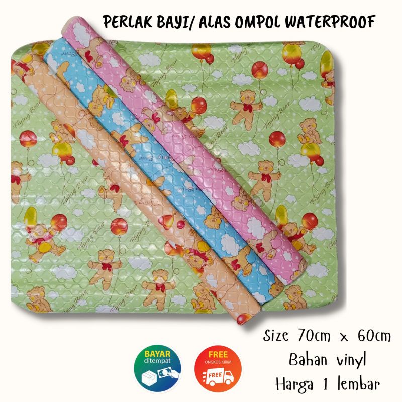 Perlak Bayi Alas Ompol BESAR Waterproof Size 70x60 Motif Terbaru Lucu Imut Perlengkapan Bayi Baru Lahir Paket Lahiran New Born