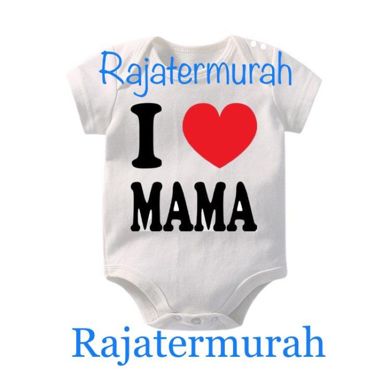 JUMPER Pendek Motif I LOVE MAMA/PAPA New