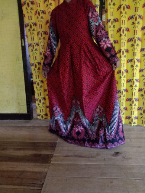 Batik Couple Keluarga Sania Ruffle Ori Ndoro Jowi Dnt Candi