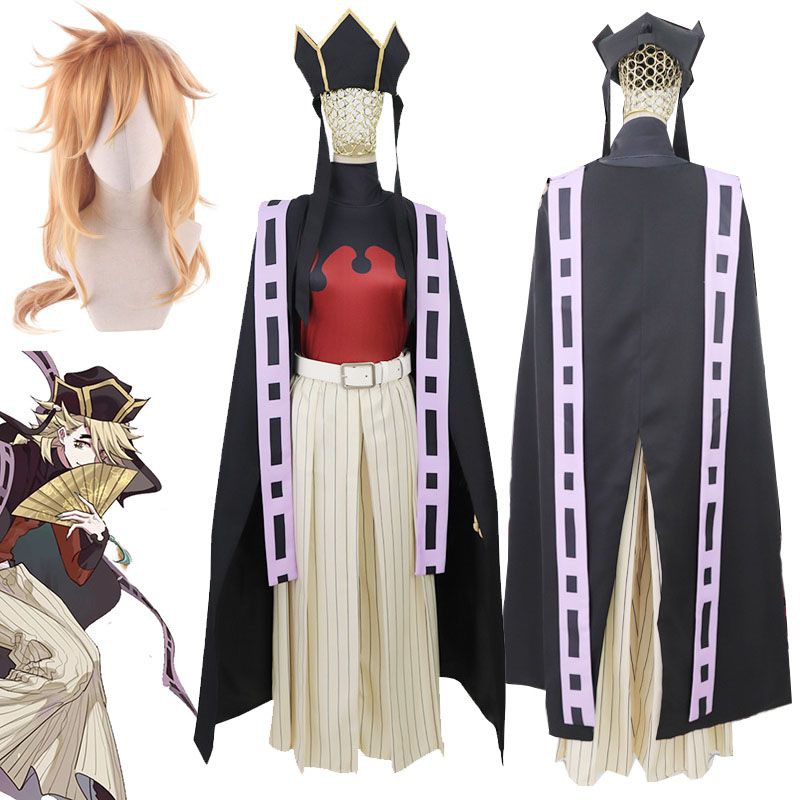 Japan Anime Kimono Robe Demon Slayer Kimetsu No Yaiba Cosplay Costume Upper Moon Two Douma Kimono Suit Shopee Indonesia