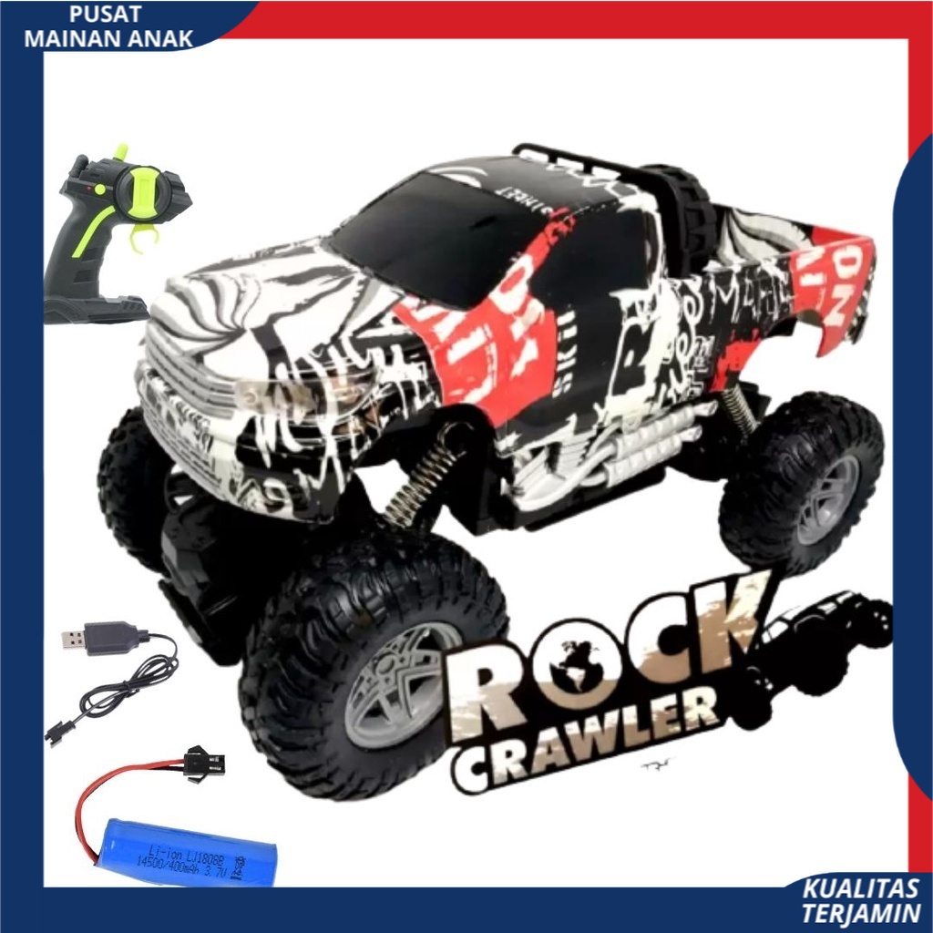RC Remote Control Mobil Rock Crawler Pick-Up Off Road Mainan Anak Mobilan Remot Kontrol