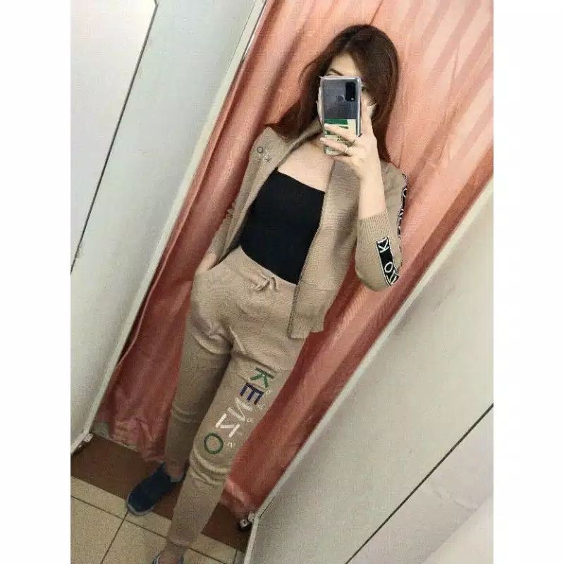 viewall#Set Kenzo premium#Set Rajut Kenzo#Jacket dan Celana Rajut
