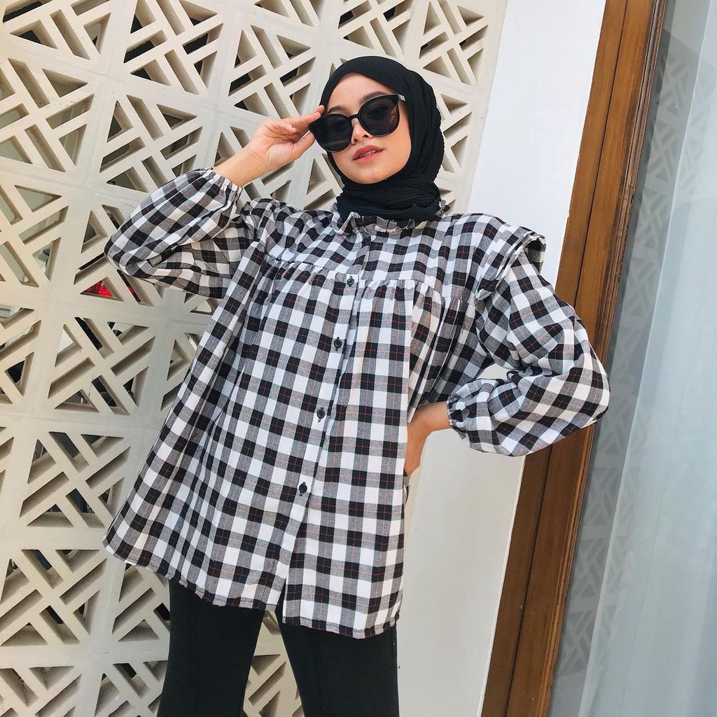 BLUSE FLANEL / KEMEJA WANITA / ATASAN WANITA