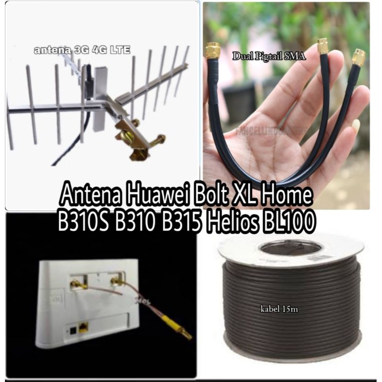 Antena Huawei Bolt Router XL Home B310S B310 15m dual pigtail sma male