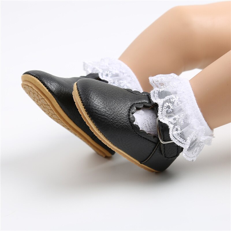 Sepatu Bayi Prewalker Perempuan Umur 0 - 12 Bulan Sepatu Casual Anak Bayi Perempuan Baby Prewaker Shoes Cewek Murah Umur 0 - 14 Bulan, umur 1 Tahun 0 - 6 Bulan Hitam AK 14