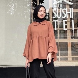 SAVAHHIJAB - YURA BLOUSE/BLOUSE WANITA CRINKLE/BLOUSE KOREA/FASHION MUSLIM