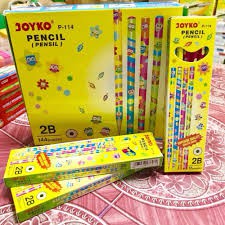 PENSIL TULIS HITAM 2B KAYU MEREK JOYKO BERGAMBAR MOTIF BURUNG HANTU 4 WARNA WARNI P 114 1 PCS