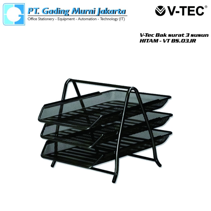 

Letter Tray / Bak Surat Besi 3 Susun V-Tec BS.03JR