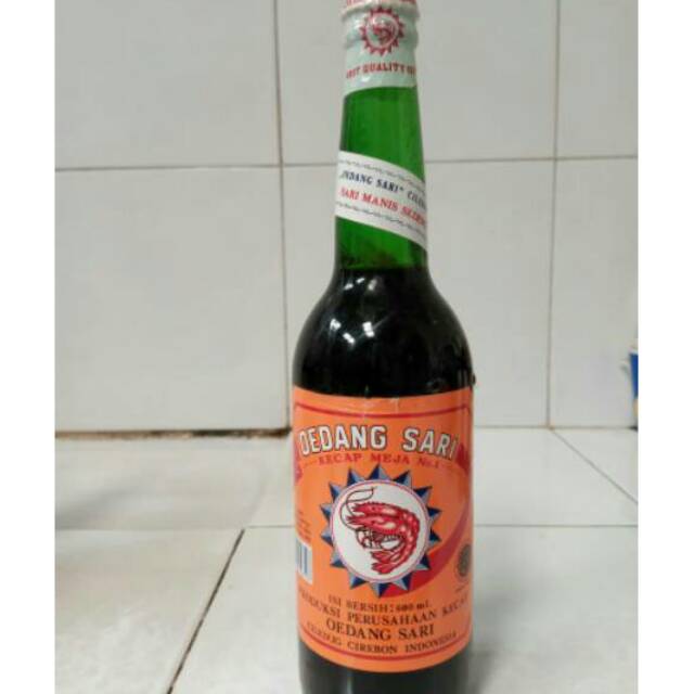 

KTr190 Kecap udang sari oedang sari manis sedang botol besar 600 ml label oranye