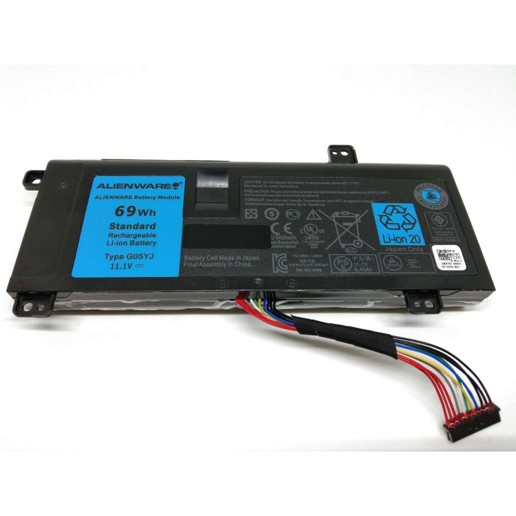 Battrey Laptop for DELL G05YJ Alienware 14 A14 M14X - (69wh)