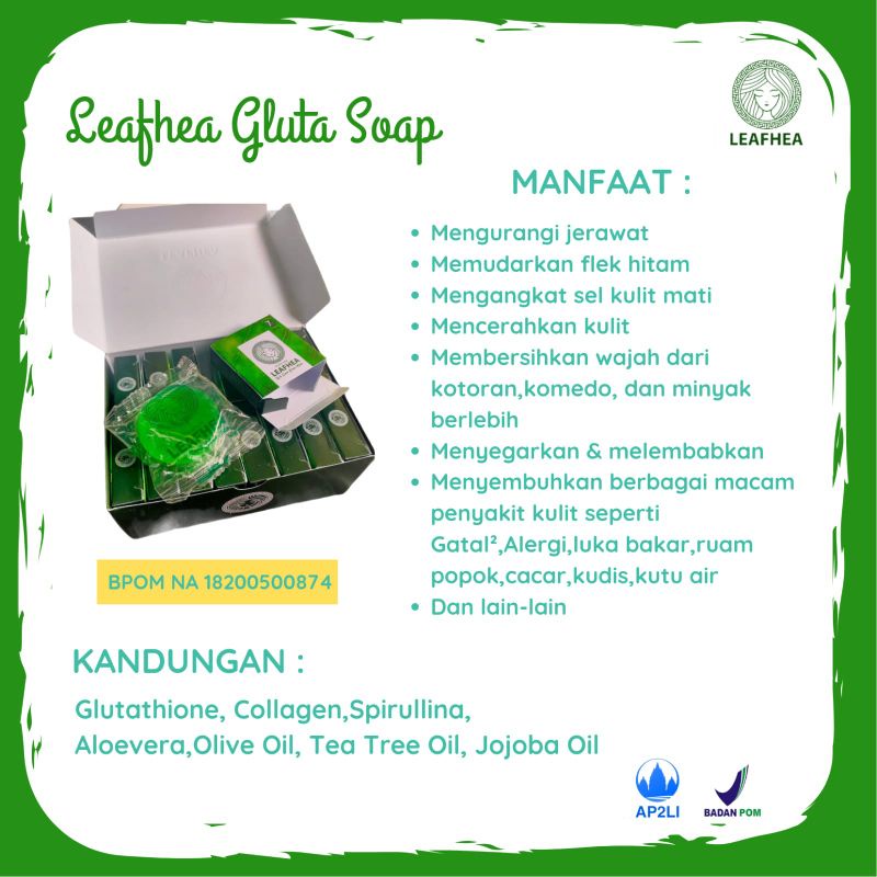 sabun leafhea/leafhea gluta soap