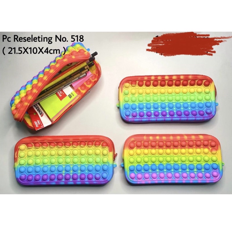 

readyy!! KOTAK PENSIL POP IT / POP IT PENCIL CASE RAINBOW uk S,M,L