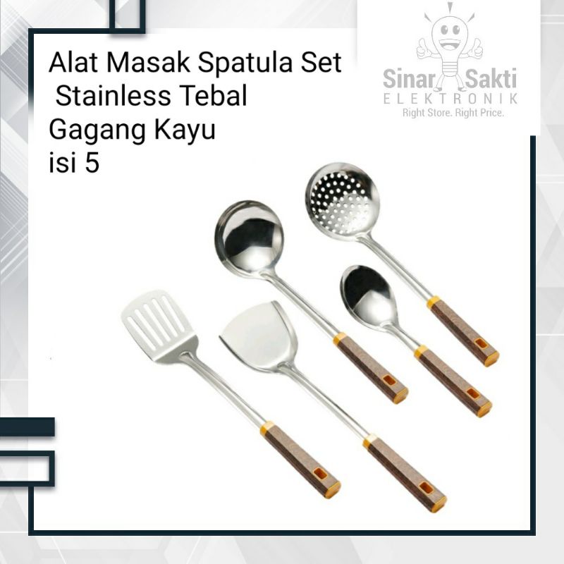 Alat Masak Spatula Set Stainless Tebal Kitchen Tools Utensil Dapur