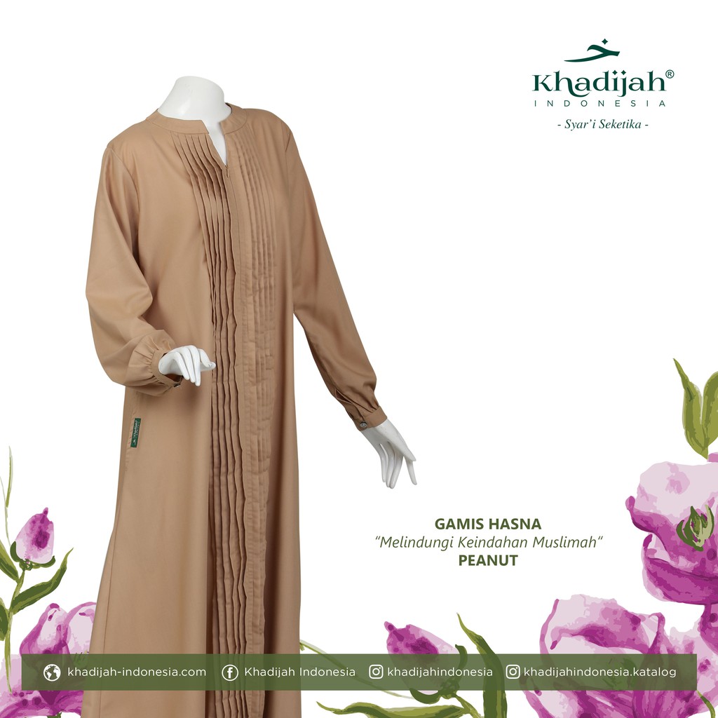 HASNA GAMIS Ringan dan Lembut Model Aline Busui dan wudhu friendy Khadijah Indonesia bahan katun ima